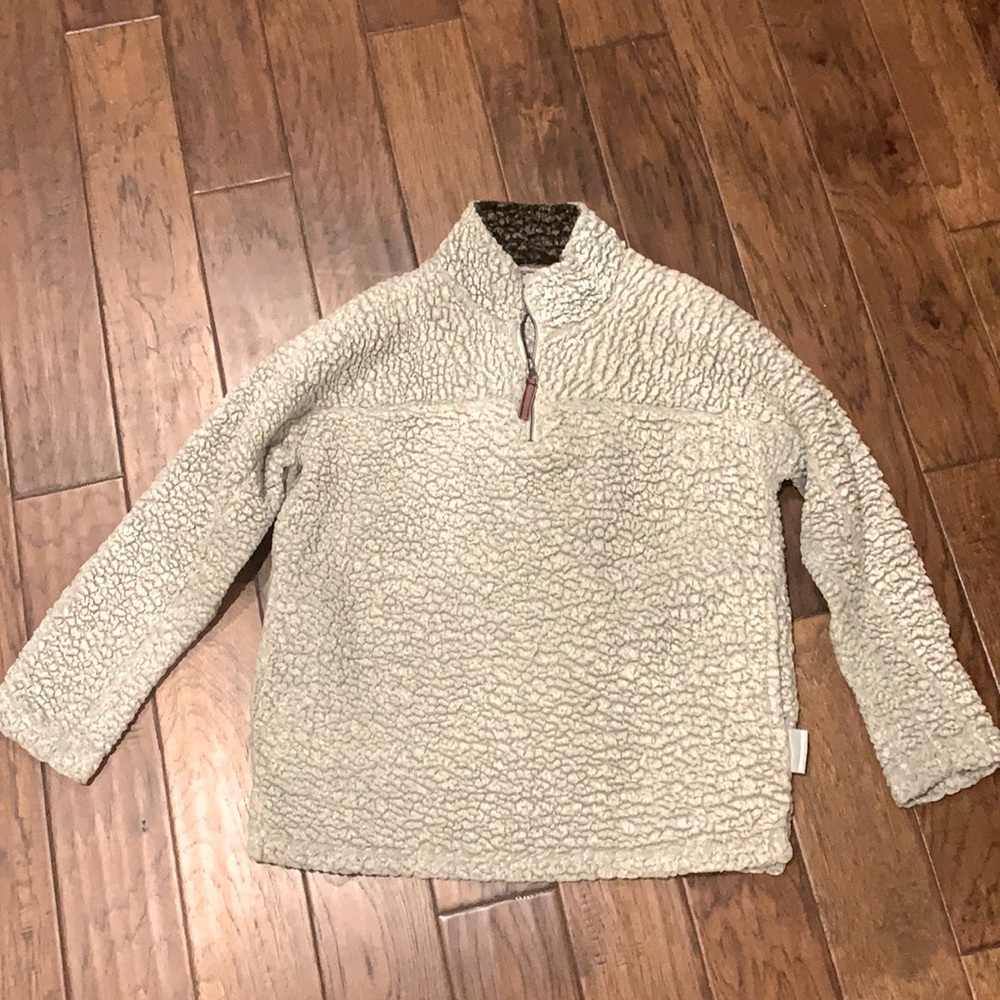 Live oak brand Sherpa Sz large gray cream in color